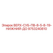 9753240810 ВЕРХ-СУБ-ПВ-8-5-8-19-НИЖНИЙ-ДО Epiroc