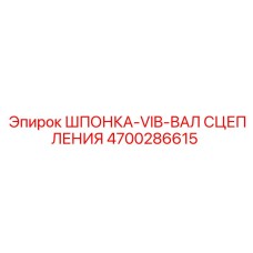 4700286615 Шпонка-VIB-вал сцепления Epiroc