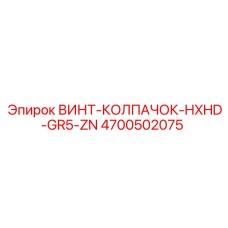 4700502075 ВИНТ-КОЛПАЧОК-HXHD-GR5-ZN Epiroc