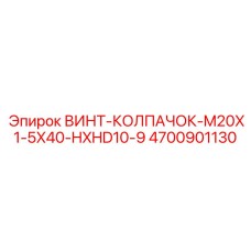 4700901130 ВИНТ-КОЛПАЧОК-M20X1-5X40-HXHD10-9 Epiroc