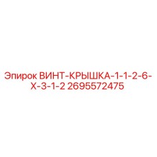 2695572475 ВИНТ-КРЫШКА-1-1-2-6-X-3-1-2 Epiroc