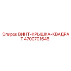 4700701645 ВИНТ-КРЫШКА-КВАДРАТ Epiroc