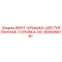 2695956181 ВИНТ-КРЫШКА-ШЕСТИГРАННАЯ-ГОЛОВКА-HD Epiroc