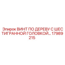 17989215 ВИНТ ПО ДЕРЕВУ С ШЕСТИГРАННОЙ ГОЛОВКОЙ Epiroc