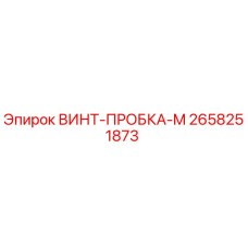 2658251873 ВИНТ-ПРОБКА-M Epiroc