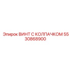 5530868900 ВИНТ С КОЛПАЧКОМ (Epiroc)