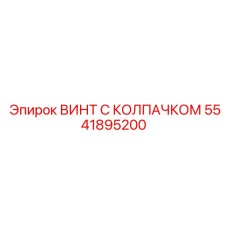 Высоконагруженный винт 5541895200 с защитным покрытием