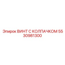 5530981300 ВИНТ С КОЛПАЧКОМ Epiroc