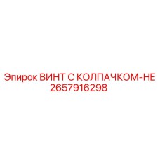 2657916298 ВИНТ С КОЛПАЧКОМ-HE Epiroc