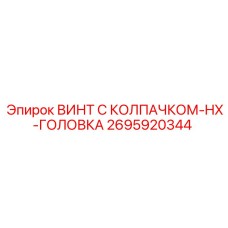 2695920344 ВИНТ С КОЛПАЧКОМ-HX-ГОЛОВКА Epiroc