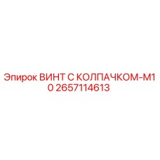 Винт с защитным колпачком M10 артикул 2657114613 для буровых станков Epiroc