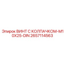 2657114563 ВИНТ С КОЛПАЧКОМ-M10X25-DIN Epiroc