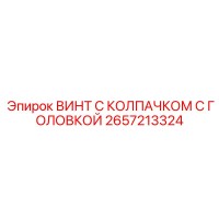 2657213324 ВИНТ С КОЛПАЧКОМ С ГОЛОВКОЙ Epiroc