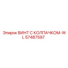 Специальный винт с уплотнением для буровых машин Эпирок