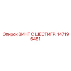 147196481 ВИНТ С ШЕСТИГР. Epiroc