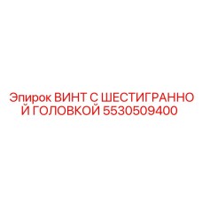 5530509400 ВИНТ С ШЕСТИГРАННОЙ ГОЛОВКОЙ Epiroc