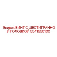 5541550100 ВИНТ С ШЕСТИГРАННОЙ ГОЛОВКОЙ Эпирок