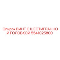 5541025800 ВИНТ С ШЕСТИГРАННОЙ ГОЛОВКОЙ Epiroc