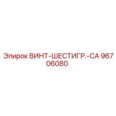 96706080 ВИНТ-ШЕСТИГР.-CA Epiroc