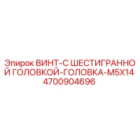 4700904696 ВИНТ-С ШЕСТИГРАННОЙ ГОЛОВКОЙ-ГОЛОВКА-M5X14 Epiroc