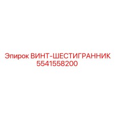 5541558200 ВИНТ-ШЕСТИГРАННИК Epiroc