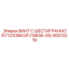 90513219 ВИНТ С ШЕСТИГРАННОЙ ГОЛОВКОЙ (19836-05) Epiroc