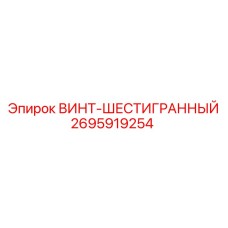 2695919254 ВИНТ-ШЕСТИГРАННЫЙ Epiroc
