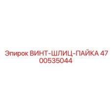 4700535044 ВИНТ-ШЛИЦ-ПАЙКА Эпирок