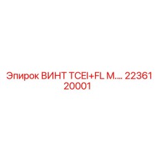 2236120001 ВИНТ TCEI+FL M Epiroc