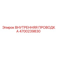 4700239830 ВНУТРЕННЯЯ ПРОВОДКА Epiroc