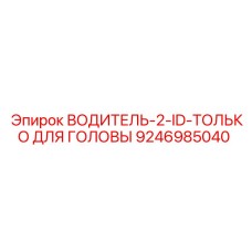 9246985040 ВОДИТЕЛЬ-2-ID-ТОЛЬКО ДЛЯ ГОЛОВЫ Epiroc