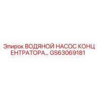 GS63069181 ВОДЯНОЙ НАСОС КОНЦЕНТРАТОРА Epiroc