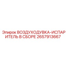 2657913667 ВОЗДУХОДУВКА-ИСПАРИТЕЛЬ В СБОРЕ Epiroc