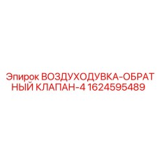 1624595489 ВОЗДУХОДУВКА-ОБРАТНЫЙ КЛАПАН-4 Epiroc