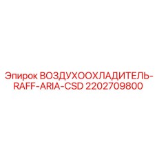 2202709800 ВОЗДУХООХЛАДИТЕЛЬ-RAFF-ARIA-CSD Epiroc