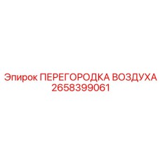 2658399061 ПЕРЕГОРОДКА ВОЗДУХА Epiroc