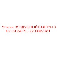 2203063781 ВОЗДУШНЫЙ БАЛЛОН 30 Л В СБОРЕ Epiroc