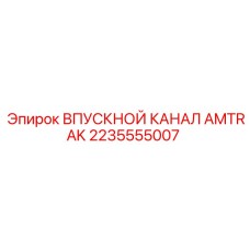 2235555007 ВПУСКНОЙ КАНАЛ AMTRAK Epiroc