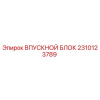 2310123789 ВПУСКНОЙ БЛОК Epiroc