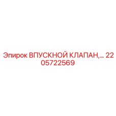 2205722569 ВПУСКНОЙ КЛАПАН Epiroc