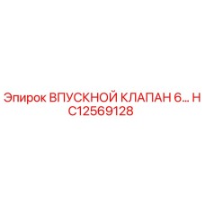 Оригинальный впускной клапан HC12569128 производителя Epiroc