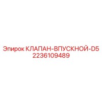 2236109489 КЛАПАН-ВПУСКНОЙ-D5 Epiroc