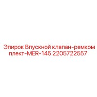 2205722557 Впускной клапан-ремкомплект-MER-145 Epiroc