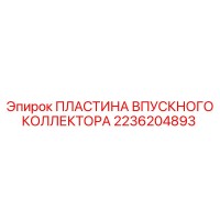2236204893 ПЛАСТИНА ВПУСКНОГО КОЛЛЕКТОРА Epiroc