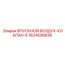 1624595836 ВПУСКНОЙ ВОЗДУХ-КЛАПАН-5 | Epiroc