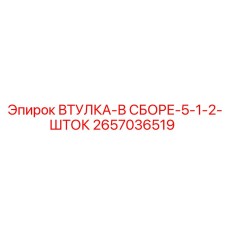 2657036519 ВТУЛКА-В СБОРЕ-5-1-2-ШТОК Epiroc
