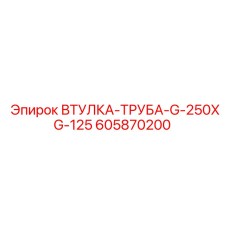 605870200 ВТУЛКА-ТРУБА-G-250XG-125 Epiroc