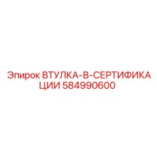 584990600 ВТУЛКА-В-СЕРТИФИКАЦИИ Epiroc