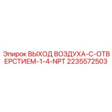 2235572503 ВЫХОД ВОЗДУХА-С-ОТВЕРСТИЕМ-1-4-NPT Epiroc