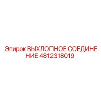 4812318019 ВЫХЛОПНОЕ СОЕДИНЕНИЕ Epiroc